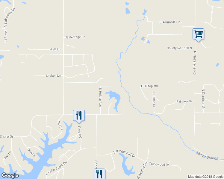 map of restaurants, bars, coffee shops, grocery stores, and more near 15240 North Holden Avenue in Effingham