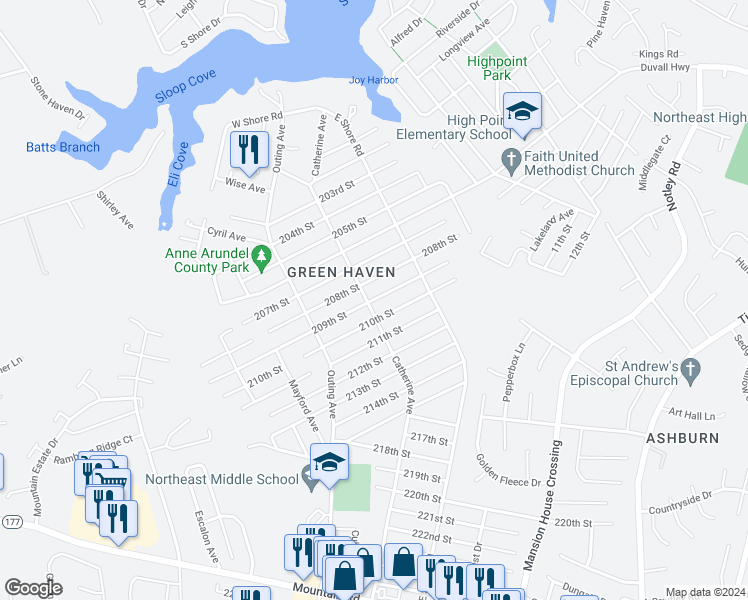 map of restaurants, bars, coffee shops, grocery stores, and more near 7833 Catherine Avenue in Pasadena