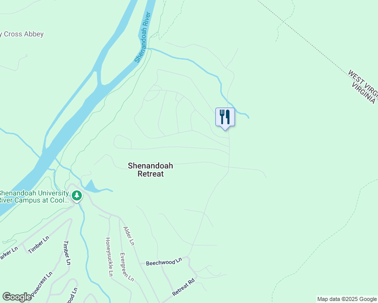 map of restaurants, bars, coffee shops, grocery stores, and more near 183 Hackberry Lane in Bluemont