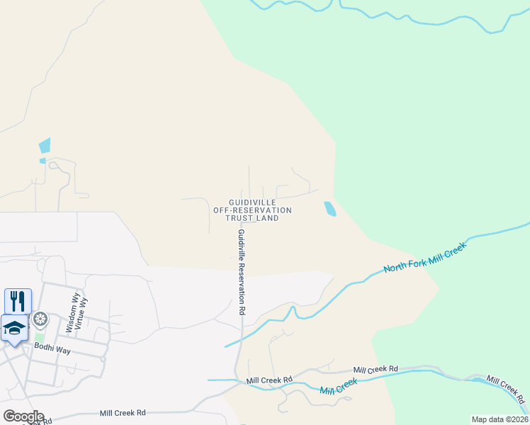 map of restaurants, bars, coffee shops, grocery stores, and more near 2962-2970 Guidiville Reservation Road in Ukiah