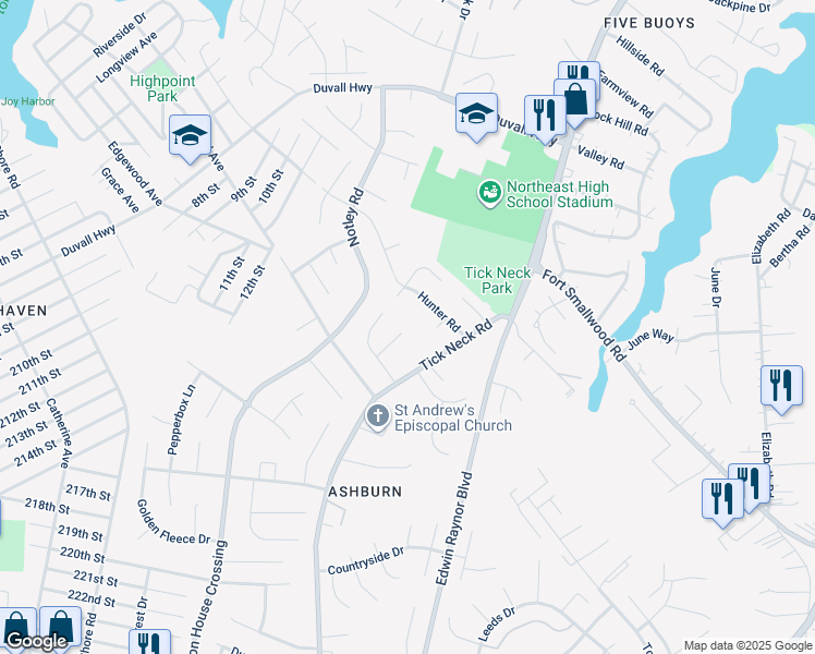 map of restaurants, bars, coffee shops, grocery stores, and more near 7824 Acorn Bank in Pasadena