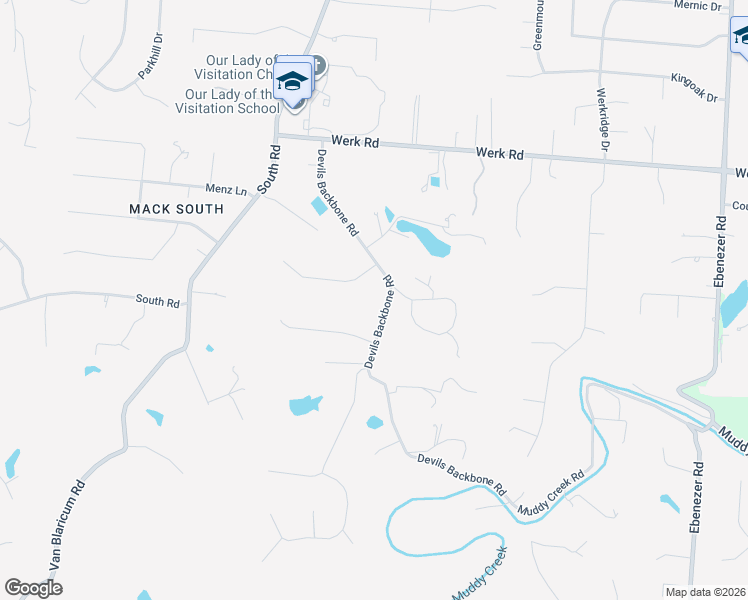 map of restaurants, bars, coffee shops, grocery stores, and more near 6609 Woodcrest Drive in Cincinnati