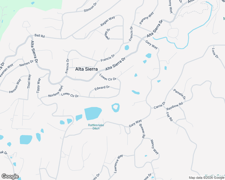 map of restaurants, bars, coffee shops, grocery stores, and more near 11345 Edward Dr in Grass Valley