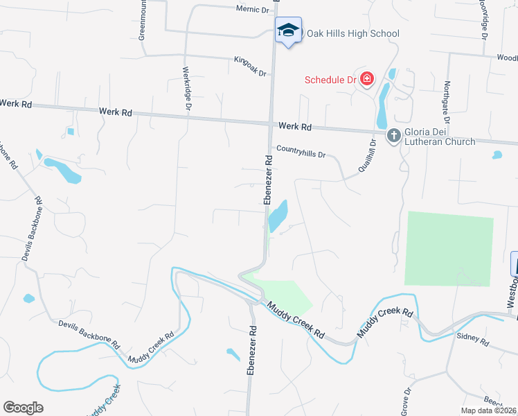 map of restaurants, bars, coffee shops, grocery stores, and more near 6108 Oakhaven Drive in Cincinnati