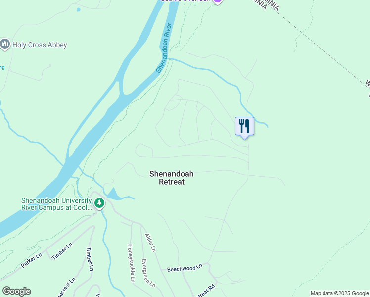 map of restaurants, bars, coffee shops, grocery stores, and more near 166 Poplar Lane in Bluemont
