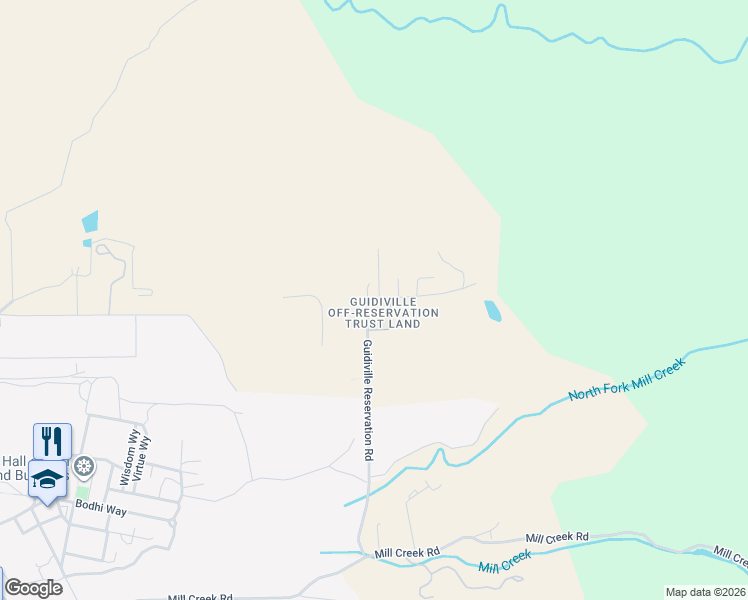 map of restaurants, bars, coffee shops, grocery stores, and more near 1691 Guidiville Reservation Road in Ukiah