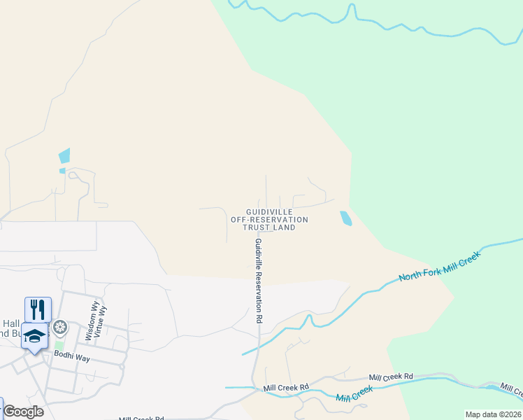 map of restaurants, bars, coffee shops, grocery stores, and more near 2962 Guidiville Reservation Road in Ukiah