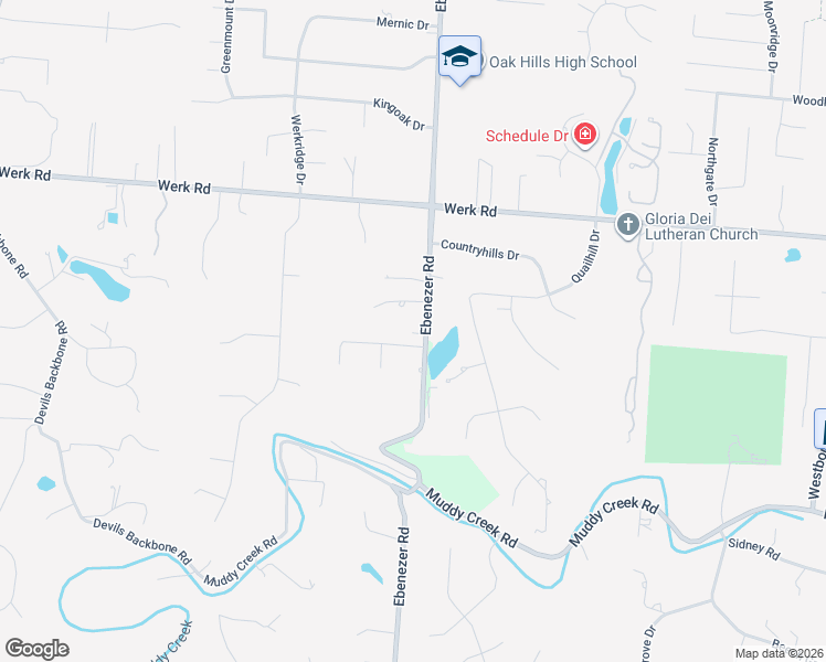 map of restaurants, bars, coffee shops, grocery stores, and more near 6108 Oakhaven Drive in Cincinnati