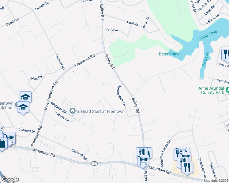 map of restaurants, bars, coffee shops, grocery stores, and more near 8003 Pine Barren Court in Pasadena