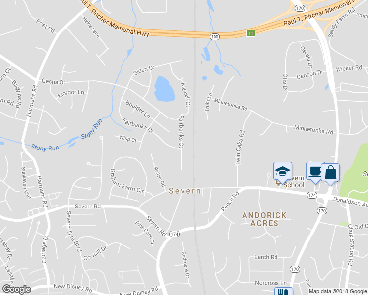 map of restaurants, bars, coffee shops, grocery stores, and more near 7651 Fairbanks Court in Hanover