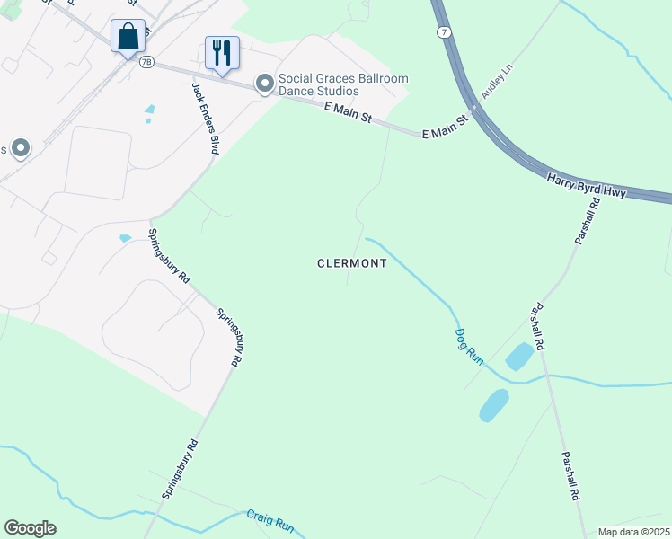 map of restaurants, bars, coffee shops, grocery stores, and more near 200 Locksley Lane in Boyce