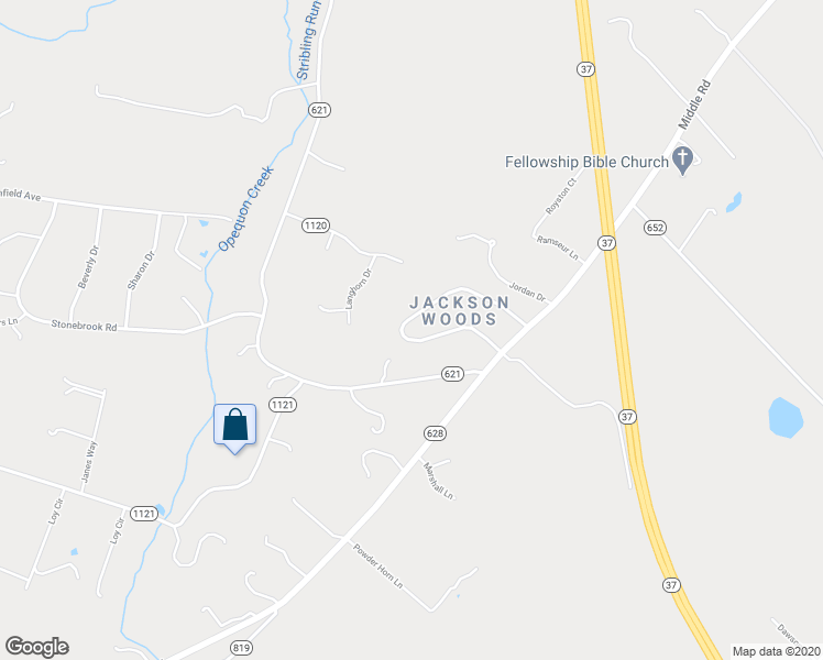 map of restaurants, bars, coffee shops, grocery stores, and more near 145 Stuart Drive in Winchester