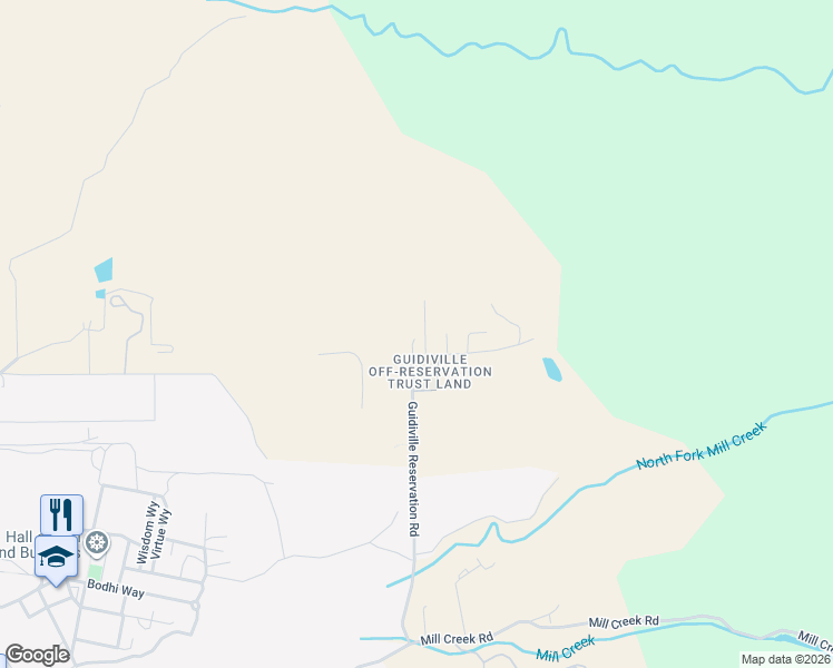 map of restaurants, bars, coffee shops, grocery stores, and more near 1691 Guidiville Reservation Road in Ukiah