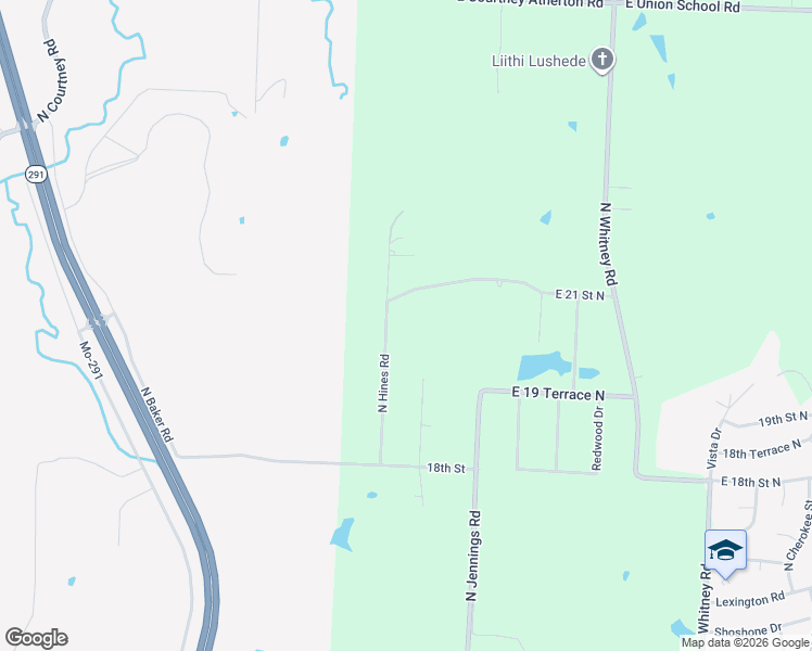 map of restaurants, bars, coffee shops, grocery stores, and more near 16811 East 21 Street North in Independence