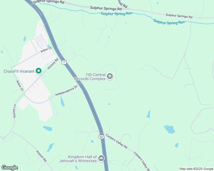 map of restaurants, bars, coffee shops, grocery stores, and more near 2117 Millwood Pike in Winchester