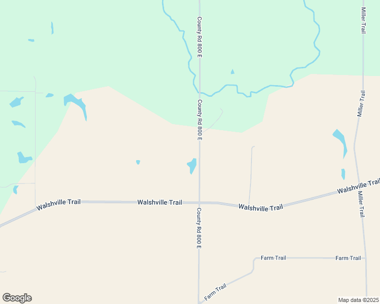 map of restaurants, bars, coffee shops, grocery stores, and more near 9313 County Road 800 East in Hillsboro