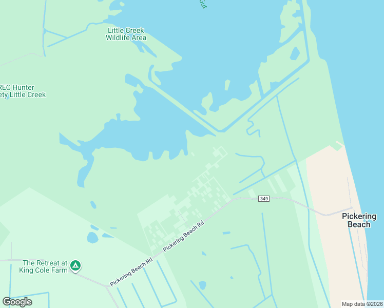 map of restaurants, bars, coffee shops, grocery stores, and more near 1557 Pickering Beach Road in Dover