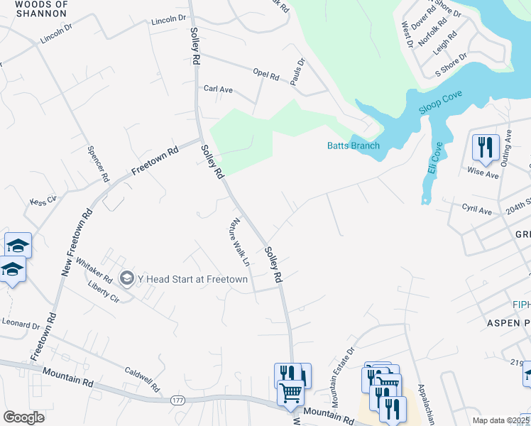 map of restaurants, bars, coffee shops, grocery stores, and more near 610 Powhatan Beach Road in Pasadena