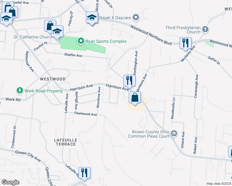 map of restaurants, bars, coffee shops, grocery stores, and more near 2925 Grasselli Avenue in Cincinnati