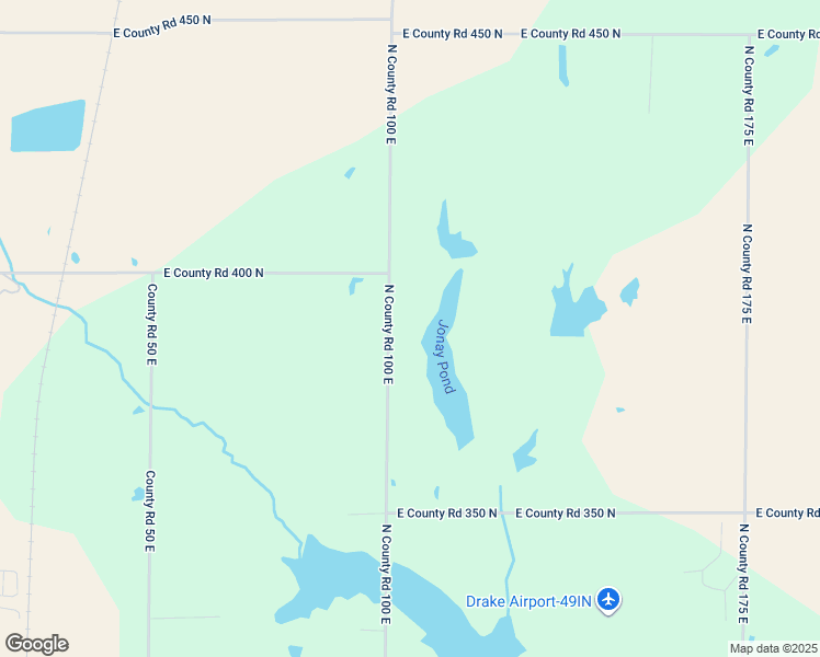 map of restaurants, bars, coffee shops, grocery stores, and more near 3981 North County Road 100 East in Sullivan