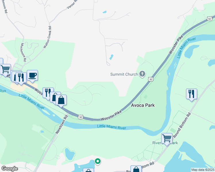 map of restaurants, bars, coffee shops, grocery stores, and more near 4347 Ashley Oaks Drive in Cincinnati