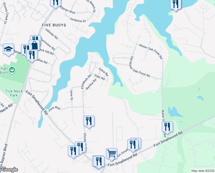 map of restaurants, bars, coffee shops, grocery stores, and more near 1352 Edna Road in Pasadena