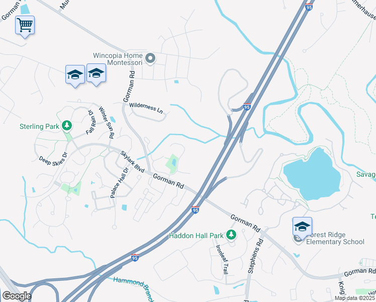 map of restaurants, bars, coffee shops, grocery stores, and more near 8532 Light Moon Way in Laurel