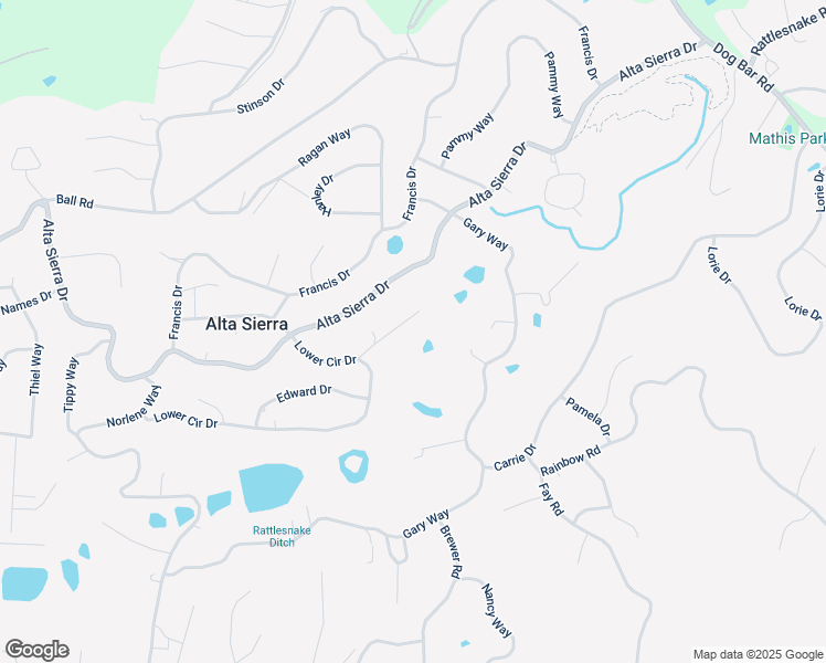 map of restaurants, bars, coffee shops, grocery stores, and more near 11575 Bernadine Court in Grass Valley