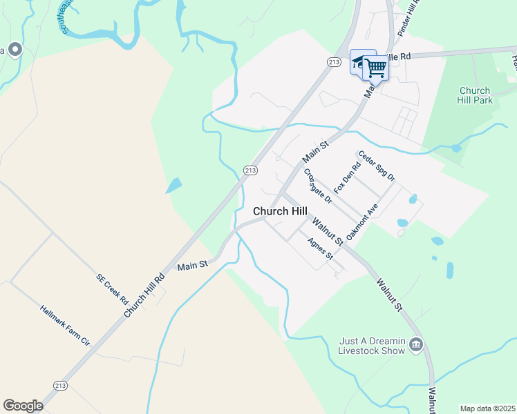 map of restaurants, bars, coffee shops, grocery stores, and more near 301 Main Street in Church Hill