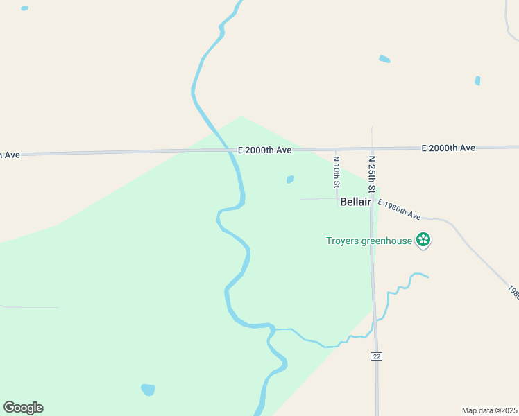 map of restaurants, bars, coffee shops, grocery stores, and more near 22931 East 1980th Avenue in Oblong