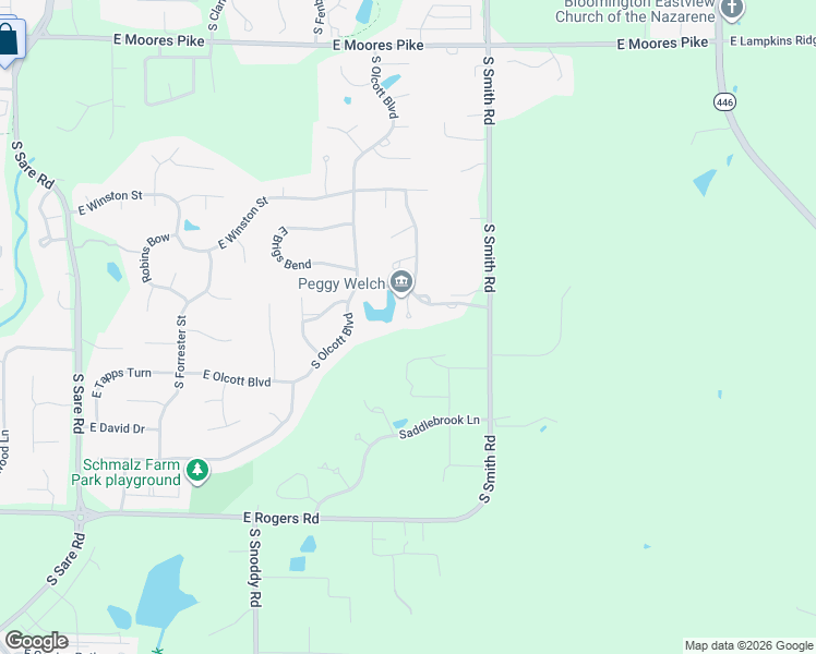 map of restaurants, bars, coffee shops, grocery stores, and more near S St Remy Cir in Bloomington
