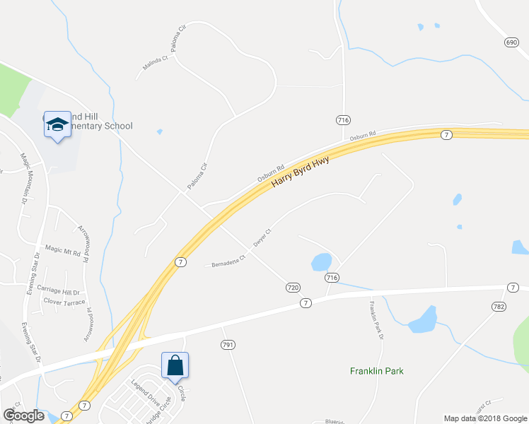 map of restaurants, bars, coffee shops, grocery stores, and more near 36280 Dwyer Court in Round Hill