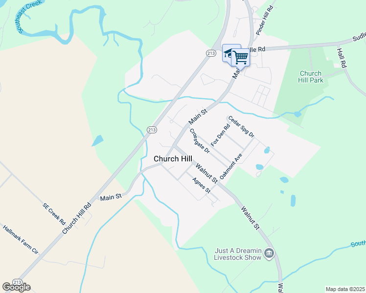 map of restaurants, bars, coffee shops, grocery stores, and more near 502 Main Street in Church Hill