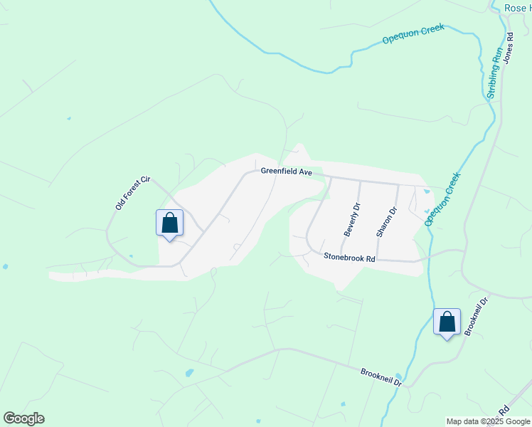 map of restaurants, bars, coffee shops, grocery stores, and more near 109 Forest Ridge Road in Winchester