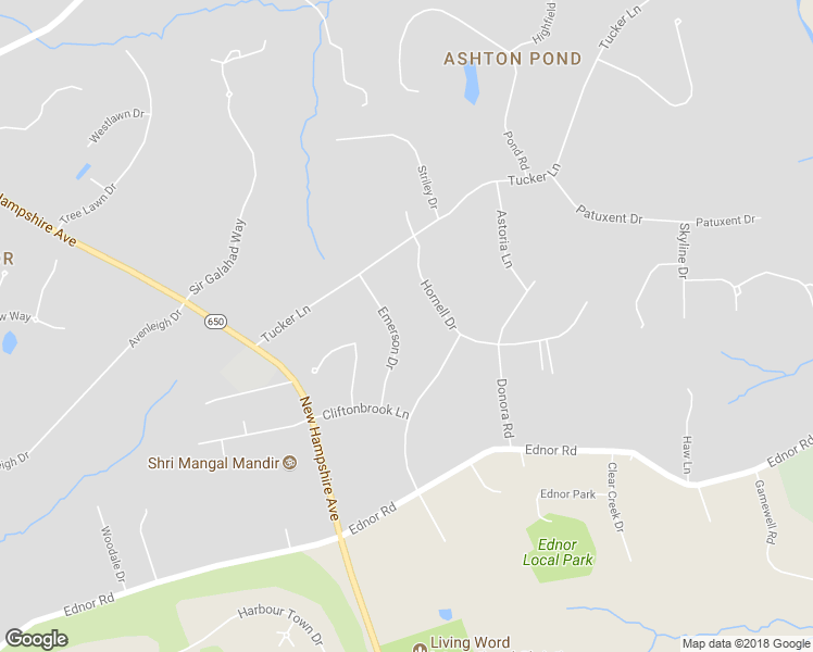 map of restaurants, bars, coffee shops, grocery stores, and more near 17217 Emerson Drive in Silver Spring