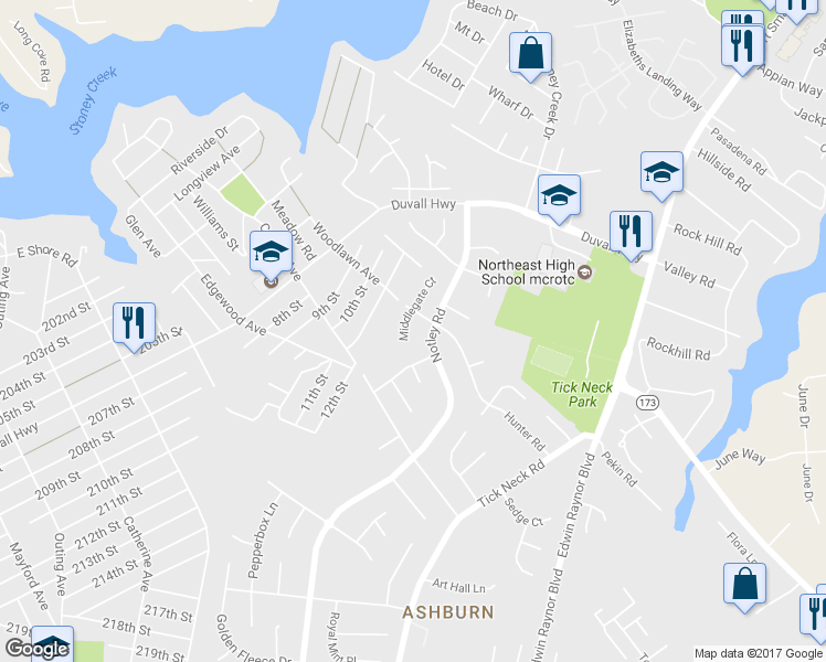 map of restaurants, bars, coffee shops, grocery stores, and more near 7745 Middlegate Court in Pasadena