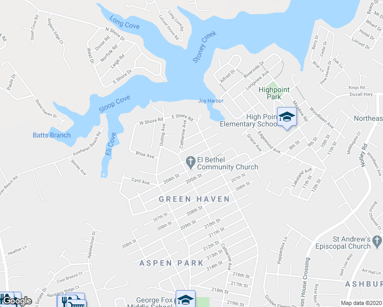 map of restaurants, bars, coffee shops, grocery stores, and more near 760 203rd Street in Pasadena