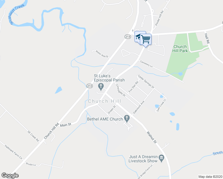 map of restaurants, bars, coffee shops, grocery stores, and more near 502 Main Street in Church Hill