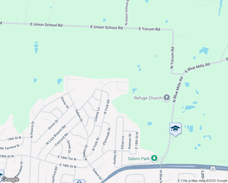map of restaurants, bars, coffee shops, grocery stores, and more near 2200 Woodsbury in Independence