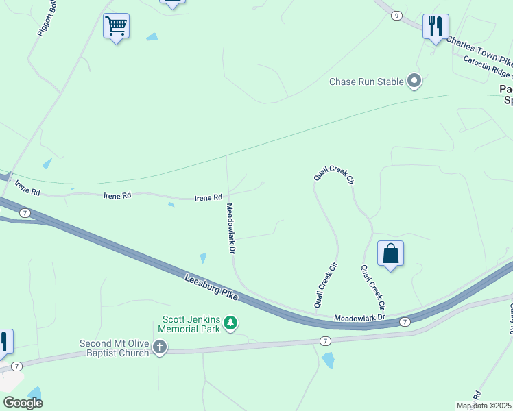 map of restaurants, bars, coffee shops, grocery stores, and more near 39448 Meadowlark Dr in Hamilton