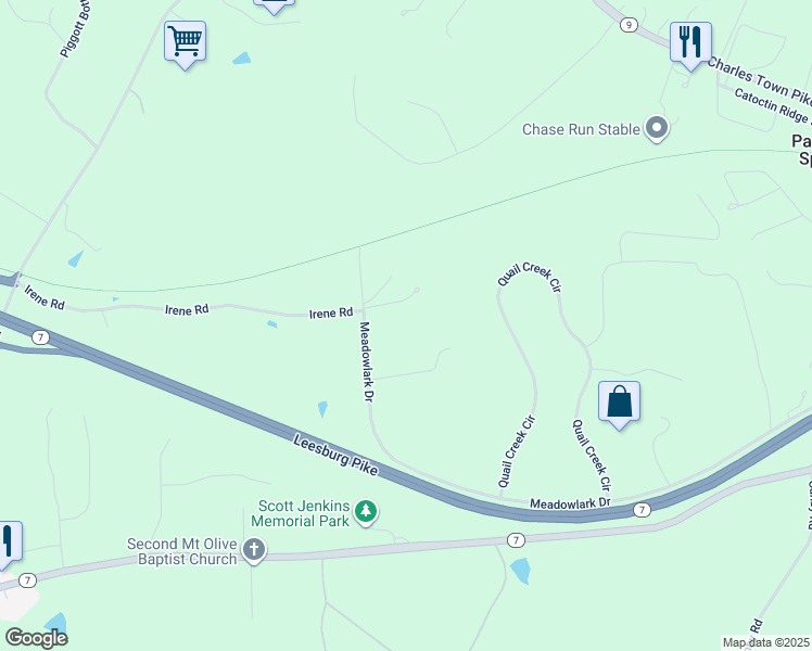 map of restaurants, bars, coffee shops, grocery stores, and more near 39448 Meadowlark Dr in Hamilton
