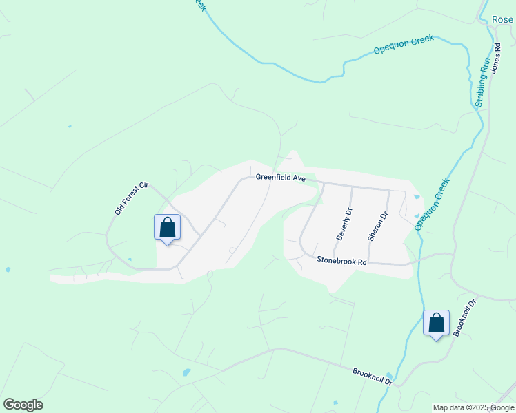map of restaurants, bars, coffee shops, grocery stores, and more near 106 Forest Ridge Road in Winchester