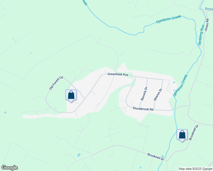 map of restaurants, bars, coffee shops, grocery stores, and more near 106 Forest Ridge Road in Winchester