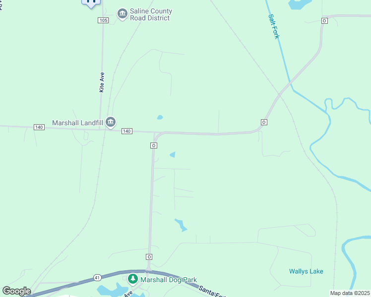 map of restaurants, bars, coffee shops, grocery stores, and more near County Road O in Marshall