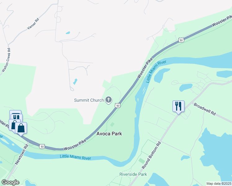 map of restaurants, bars, coffee shops, grocery stores, and more near 8232 Wooster Pike in Cincinnati