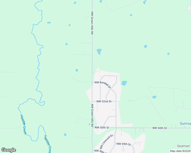 map of restaurants, bars, coffee shops, grocery stores, and more near 5424 Northwest Green Hills Road in Topeka