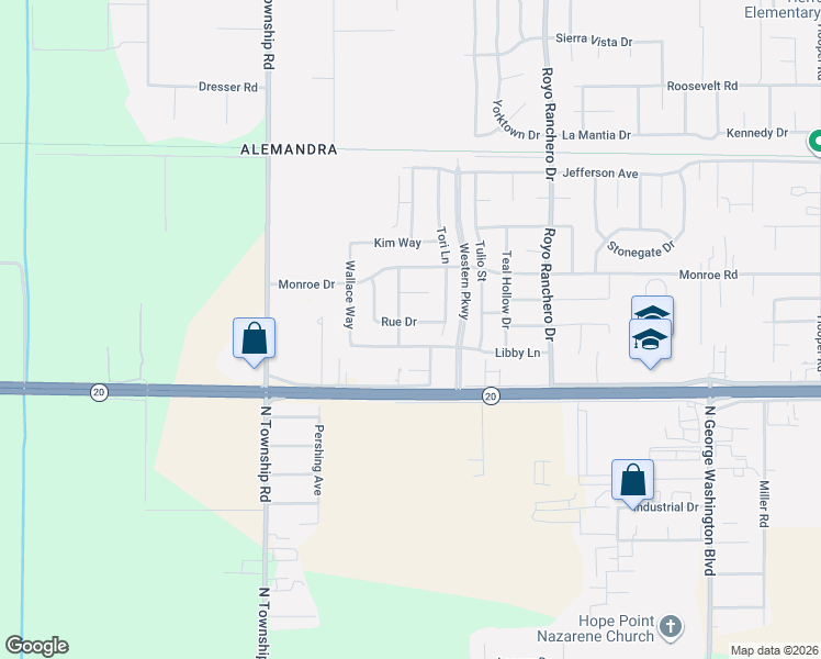 map of restaurants, bars, coffee shops, grocery stores, and more near 3544 Vogt Court in Yuba City