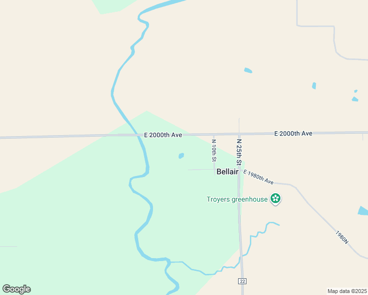 map of restaurants, bars, coffee shops, grocery stores, and more near 22931 East 1980th Avenue in Oblong