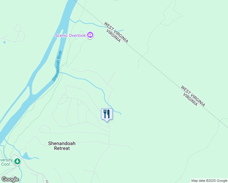 map of restaurants, bars, coffee shops, grocery stores, and more near 407 Evergreen Lane in Bluemont