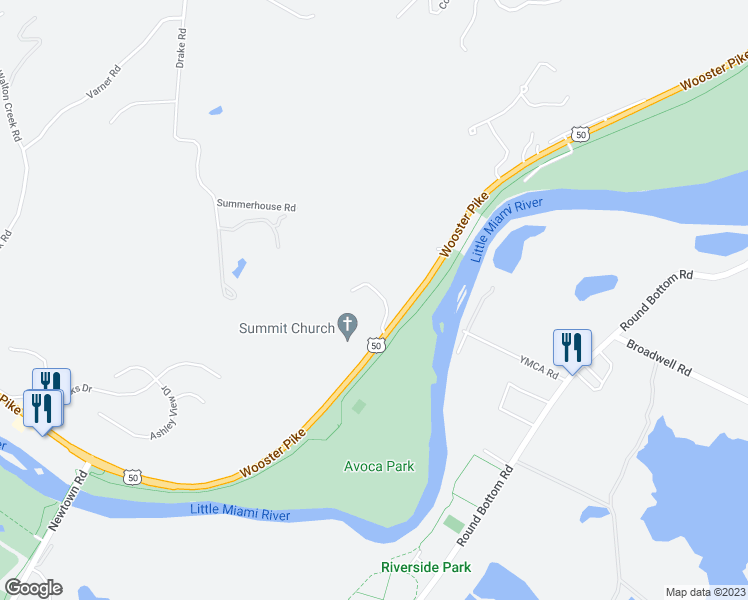 map of restaurants, bars, coffee shops, grocery stores, and more near 8210 Wooster Pike in Cincinnati